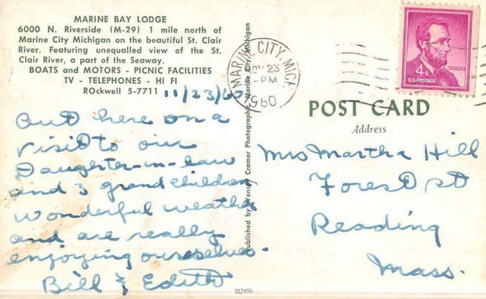 Anchor Inn Lodge (Marine Bay Lodge) - Old Postcard